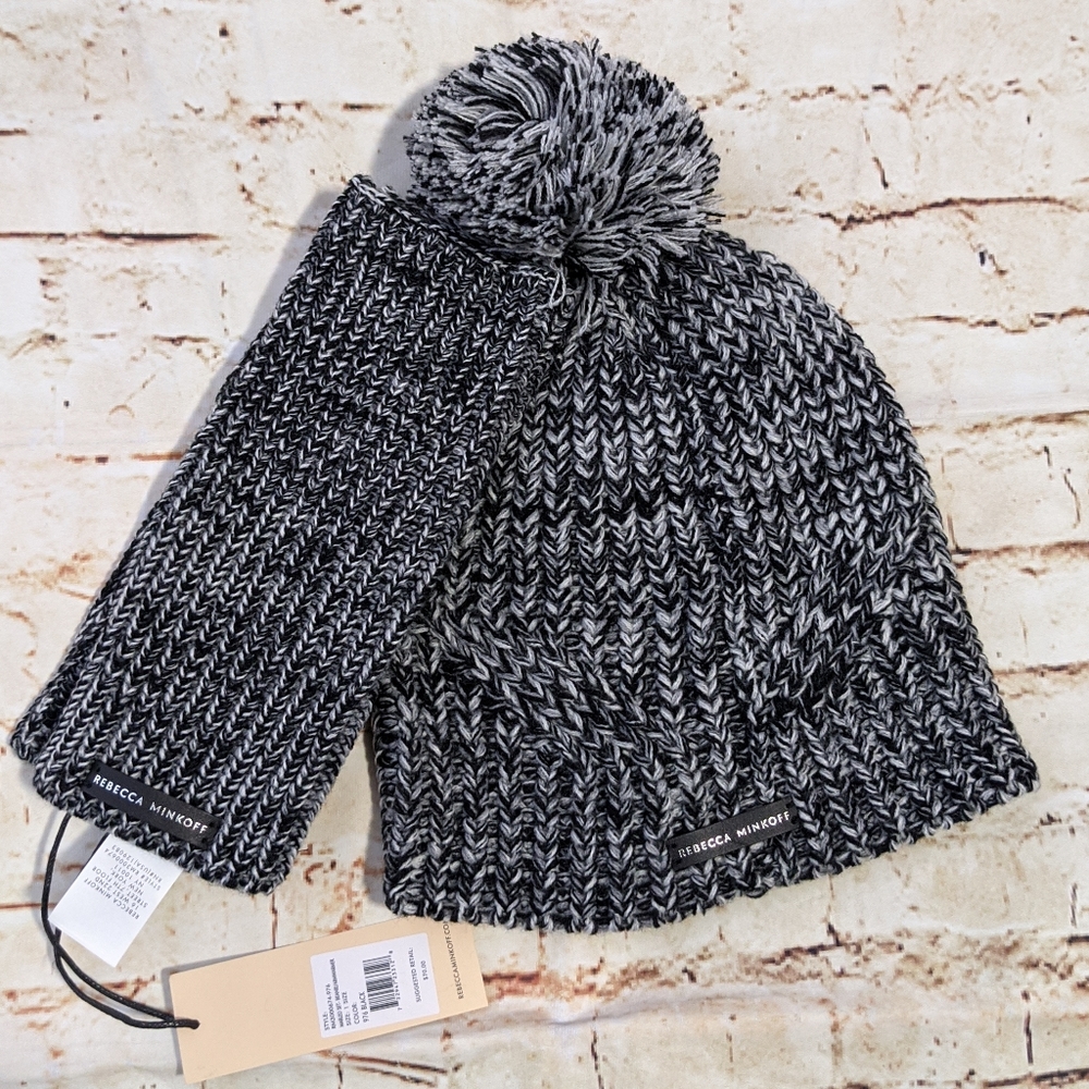 SALE Rebecca Minkoff Marled Beanie & Arm Warmer - Picture 4 of 6